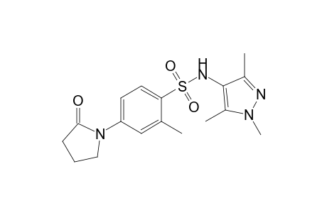 2-Methyl-4-(2-oxidanylidenepyrrolidin-1-yl)-N-(1,3,5-trimethylpyrazol-4-yl)benzenesulfonamide