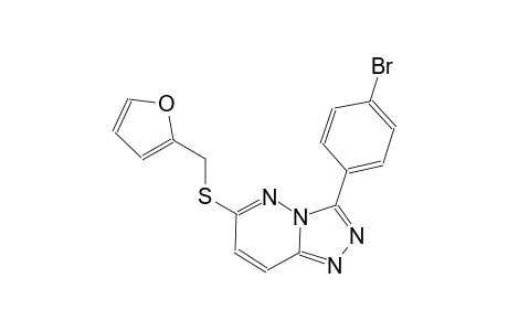 [1,2,4]triazolo[4,3-b]pyridazine, 3-(4-bromophenyl)-6-[(2-furanylmethyl)thio]-