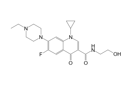 3-quinolinecarboxamide, 1-cyclopropyl-7-(4-ethyl-1-piperazinyl)-6-fluoro-1,4-dihydro-N-(2-hydroxyethyl)-4-oxo-