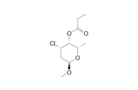 METHYL-3-CHLORO-2,3,6-TRIDEOXY-4-O-PROPANOYL-L-LYXO-HEXOPYRANOSIDE;MINOR-ANOMER