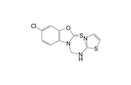 6-chloro-3-[(1,3-thiazol-2-ylamino)methyl]-1,3-benzoxazole-2(3H)-thione