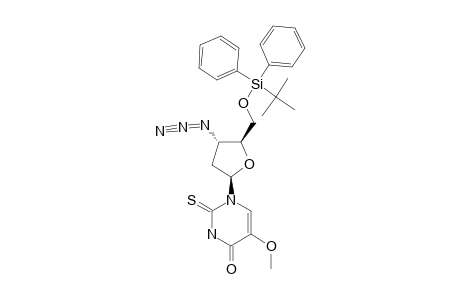 1-(3-AZIDO-5-O-TERT.-BUTYLDIPHENYLSILYL-2,3-DIDEOXY-BETA-D-ERYTHRO-PENTOFURANOSYL)-5-METHOXY-2-THIOURACIL