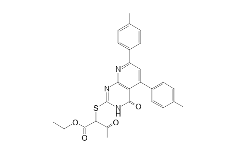 Ethyl 3-oxo-2-((4-oxo-5,7-di-p-tolyl-3,4-dihydropyrido[2,3-d]pyrimidin-2-yl)thio) butanoate