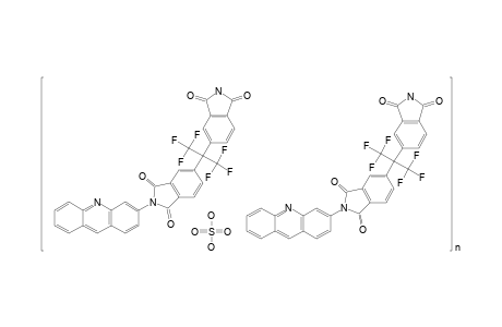 Poly[(4,4'-hexafluoroisopropylidene)diphthalic anhydride-alt-3,6-diaminoacridine hemisulfate]