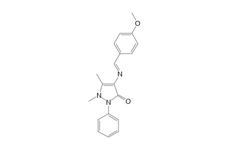 2,3-Dimethyl-4-((p-methoxybenzylidene)amino)-1-phenyl-3-pyrazolin-5-one