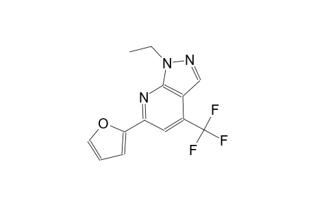 1H-pyrazolo[3,4-b]pyridine, 1-ethyl-6-(2-furanyl)-4-(trifluoromethyl)-