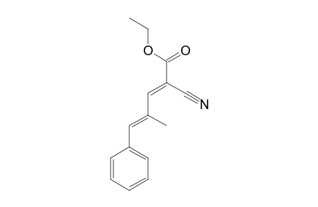 2,4-Pentadienoic acid, 2-cyano-4-methyl-5-phenyl-, ethyl ester,
