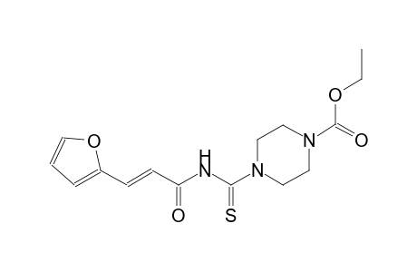 ethyl 4-({[(2E)-3-(2-furyl)-2-propenoyl]amino}carbothioyl)-1-piperazinecarboxylate