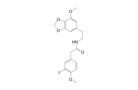 N-{2-(3-Methoxy-4,5-methylenedioxyphenyl)ethyl}-2-(3-iodo-4-methoxy-phenyl)acetamide