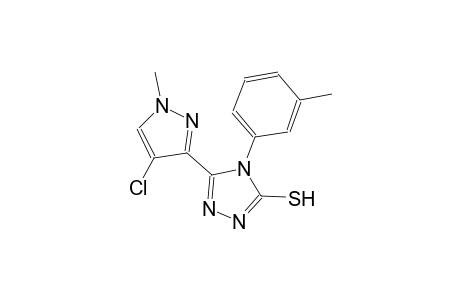 5-(4-chloro-1-methyl-1H-pyrazol-3-yl)-4-(3-methylphenyl)-4H-1,2,4-triazole-3-thiol