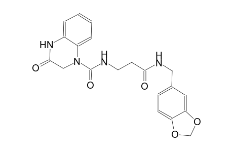 N-{3-[(1,3-benzodioxol-5-ylmethyl)amino]-3-oxopropyl}-3-oxo-3,4-dihydro-1(2H)-quinoxalinecarboxamide