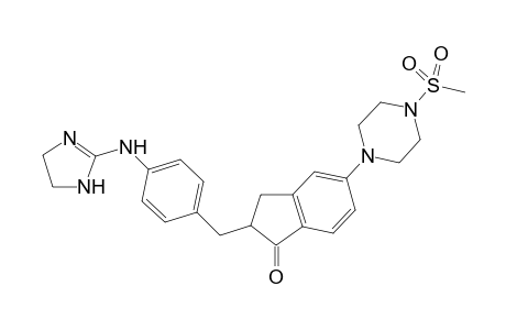 2-[4-(4,5-Dihydro-3H-imidazol-2-ylamino)-benzyl]-5-(4-methansulfonyl-piperazin-1-yl)-2,3-dihydro-1Hinden-1-one
