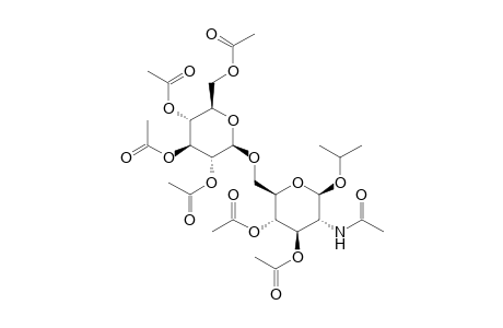 .beta.-D-Glucopyranoside, 1-methylethyl 2-(acetylamino)-2-deoxy-6-O-(2,3,4,6-tetra-O-acetyl-.beta.-D-glucopyranosyl)-, 3,4-diacetate