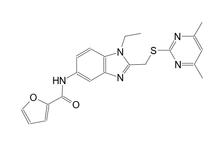 2-furancarboxamide, N-[2-[[(4,6-dimethyl-2-pyrimidinyl)thio]methyl]-1-ethyl-1H-benzimidazol-5-yl]-