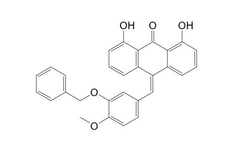 1,8-Dihydroxy-10-(3-benzyloxy-4-methoxybenzylidene)-10H-anthracen-9-one