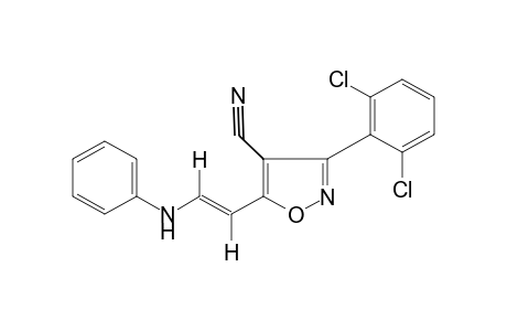 trans-5-(2-ANILINOVINYL)-3-(2,6-DICHLOROPHENYL)-4-ISOXAZOLECARBONITRILE