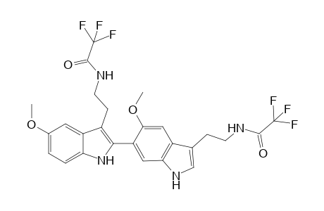 2-{5"-Methoxy-3"-[(trifluoroacetylamino)ethyl]indol-6'-yl]-3-[(trifluoroacetylamino)ethyl]-5-methoxyi}-indol