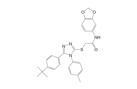 N-(1,3-benzodioxol-5-yl)-2-{[5-(4-tert-butylphenyl)-4-(4-methylphenyl)-4H-1,2,4-triazol-3-yl]sulfanyl}acetamide