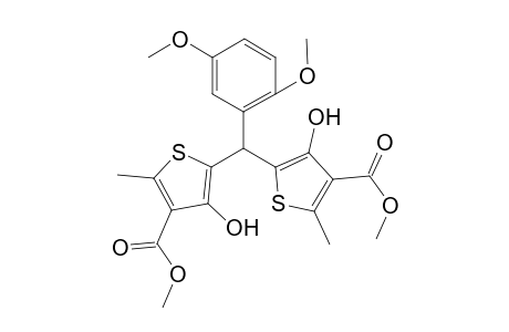 3-Thiophenecarboxylic acid, 5-[(2,5-dimethoxyphenyl)[3-hydroxy-4-(methoxycarbonyl)-5-methyl-2-thienyl]methyl]-4-hydroxy-2-methyl-, methyl ester