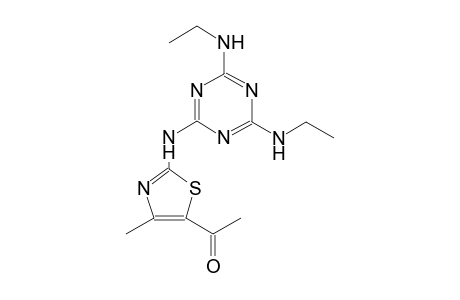 1-(2-{[4,6-bis(ethylamino)-1,3,5-triazin-2-yl]amino}-4-methyl-1,3-thiazol-5-yl)ethanone