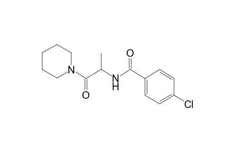 4-Chloranyl-N-(1-oxidanylidene-1-piperidin-1-yl-propan-2-yl)benzamide