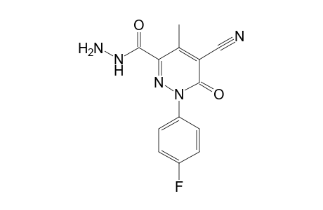 5-cyano-1-(4-fluorophenyl)-4-methyl-6-oxidanylidene-pyridazine-3-carbohydrazide