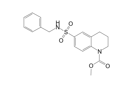2H-Quinoline-1-carboxylic acid, 6-benzylsulfamoyl-3,4-dihydro-, methyl ester
