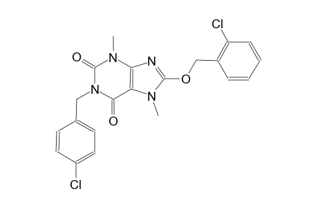 1-(4-chlorobenzyl)-8-[(2-chlorobenzyl)oxy]-3,7-dimethyl-3,7-dihydro-1H-purine-2,6-dione