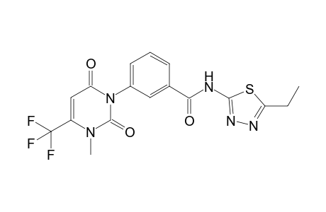 N-(5-ethyl-1,3,4-thiadiazol-2-yl)-3-[3-methyl-2,6-dioxo-4-(trifluoromethyl)pyrimidin-1-yl]benzamide