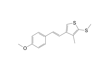 4-[(E)-2-(4-methoxyphenyl)ethenyl]-3-methyl-2-(methylthio)thiophene