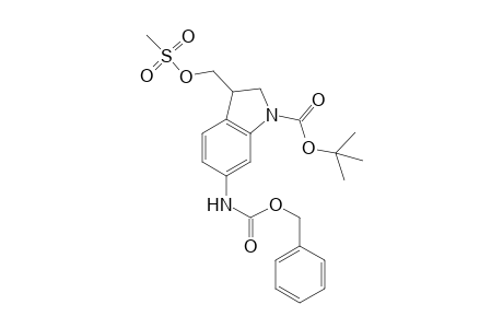 3-(methylsulfonyloxymethyl)-6-(phenylmethoxycarbonylamino)-2,3-dihydroindole-1-carboxylic acid tert-butyl ester
