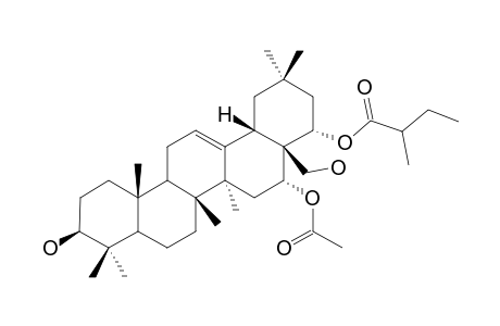 16.alpha.-O-Acetyl-22.alpha.-(2'-methyl-butyroyl)-camelliagenin-A