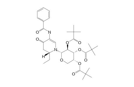 (2S)-N-(2',3',4'-TRI-O-PIVALOYL-ALPHA-D-ARABINOPYRANOSYL)-5-BENZAMIDO-2-ETHYL-5,6-DEHYDROPIPERIDIN-4-ONE