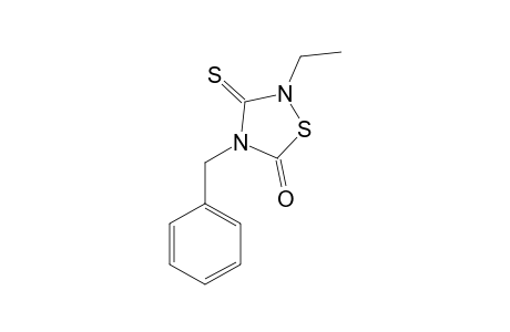 4-BENZYL-2-ETHYL-5-OXO-1,2,4-THIADIAZOLIDINE-3-THIONE