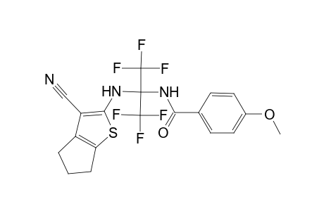 Benzamide, N-[1-(5,6-dihydro-3-cyano-4H-cyclopenta[b]thien-2-ylamino)-2,2,2-trifluoro-1-trifluoromethyl]-4-methoxy-