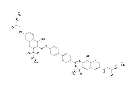 Glycine, N,N'-[[1,1'-biphenyl]-4,4'-diylbis[azo(5-hydroxy-7-sulfo-6,2-naphthalenediyl)]]bis-, tetrasodium salt