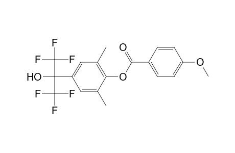 2,6-Dimethyl-4-[2,2,2-trifluoro-1-hydroxy-1-(trifluoromethyl)ethyl]phenyl 4-methoxybenzoate