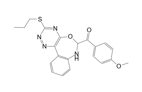 (4-methoxyphenyl)[3-(propylsulfanyl)-6,7-dihydro[1,2,4]triazino[5,6-d][3,1]benzoxazepin-6-yl]methanone