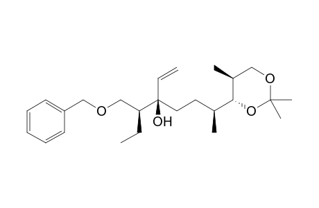(3S,4R,7S,8R,9S)-3-Benzyloxymethyl-8,10-isopropylidenedioxy-7,9-dimethyl-4-vinyldecan-4-ol