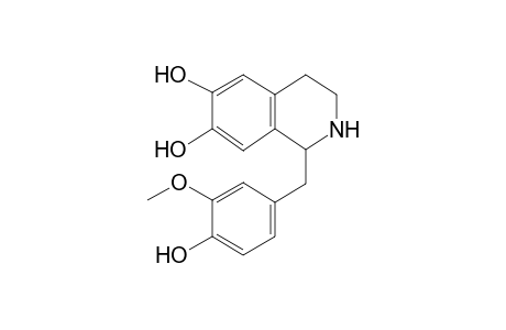 1-(4-Hydroxy-3-methoxybenzyl)-1,2,3,4-tetrahydro-6,7-isoquinolinediol