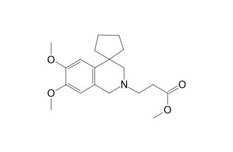 3-(6,7-dimethoxy-2-spiro[1,3-dihydroisoquinoline-4,1'-cyclopentane]yl)propanoic acid methyl ester