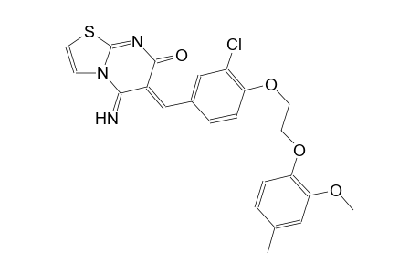 (6Z)-6-{3-chloro-4-[2-(2-methoxy-4-methylphenoxy)ethoxy]benzylidene}-5-imino-5,6-dihydro-7H-[1,3]thiazolo[3,2-a]pyrimidin-7-one
