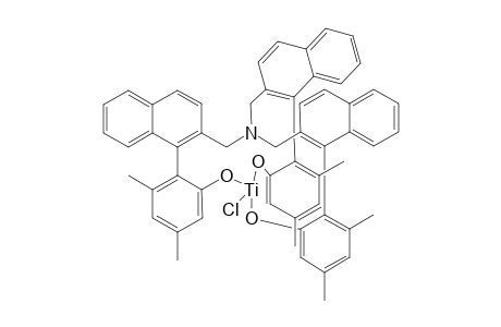 Tris-{(M)-2-[1-(2'-oxy-4',6'-dimethylphenyl)chlorotitanium]naphthylmethyl}amine