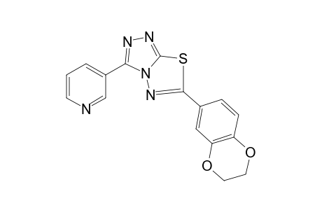 [1,2,4]Triazolo[3,4-b][1,3,4]thiadiazole, 6-(2,3-dihydro-1,4-benzodioxin-6-yl)-3-(3-pyridinyl)-