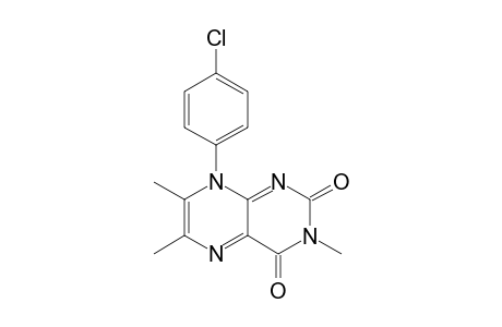 2,4(3H,8H)-Pteridinedione, 8-(4-chlorophenyl)-3,6,7-trimethyl-