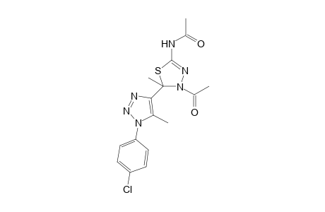 N-(4-acetyl-5-(1-(4-chlorophenyl)-5-methyl-1H-1,2,3-triazol-4-yl)-5-methyl-4,5-dihydro-1,3,4-thiadiazol-2-yl)acetamide
