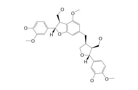 HERPETIN;3-BENZOFURAN-METHANOL-2,3-DIHYDRO-2-(4-HYDROXY-3-METHOXYPHENYL)-4-METHOXY-6-[TETRAHYDRO-2-(3-HYDROXY-4-METHOXYPHENYL)-3-METHANOL]-2-FURANMETHYL