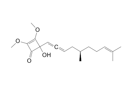 2,3-Dimethoxy-4-hydroxy-4-(5,9-dimethyldec-8-ene-1,2-dienyl)-2-cyclobuten-1-one