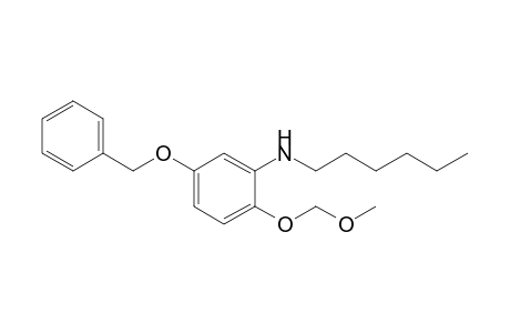 N-(5-Benzyloxy-2-methoxymethoxyphenyl)hexylamine