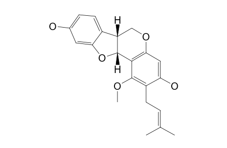 EDUDIOL;3,9-DIHYDROXY-1-METHOXY-2-(3-METHYLBUT-2-ENYL)-PTEROCARPAN